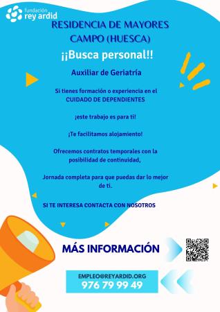 Oferta de trabajo Residencia de Campo