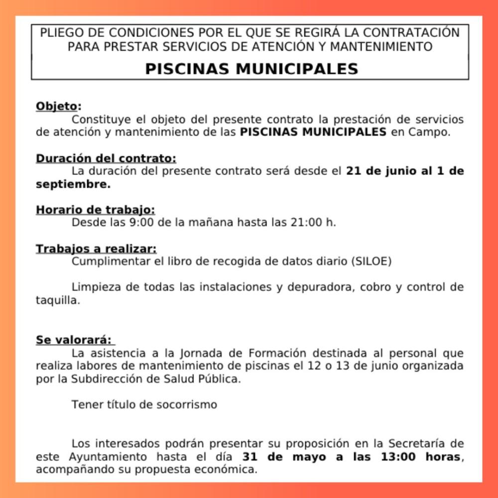 Imagen Pliego de condiciones piscinas