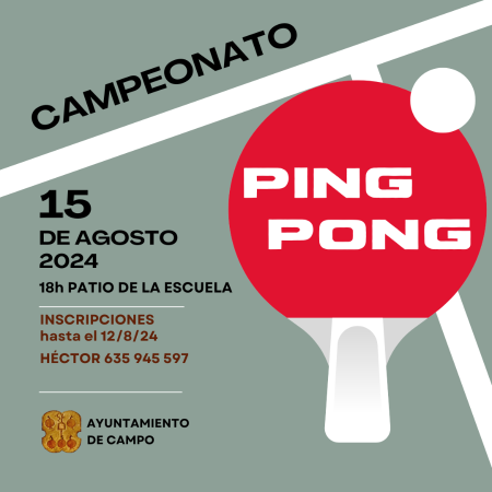 Imagen ??Campeonato de Ping Pong 15 de agosto a las 18h