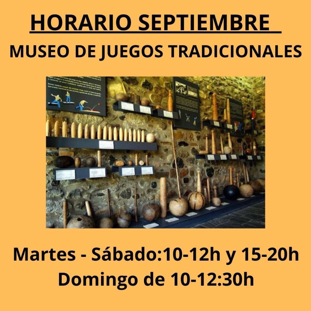 Imagen Horario del Museo de Juegos Tradicionales en Septiembre