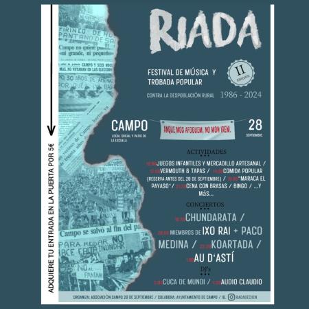 Imagen II Festival Riada el 28 de septiembre en Campo.