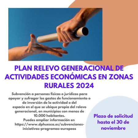Imagen Plan relevo generacional de actividades económicas en zonas rurales 2024