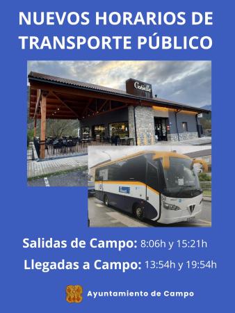 Nuevo horario de transporte público
