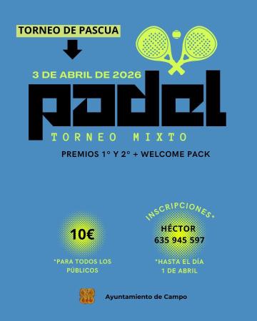 Imagen Torneo mixto de pádel de pascua