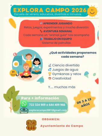 Escuela de verano "Explora Campo 2026"