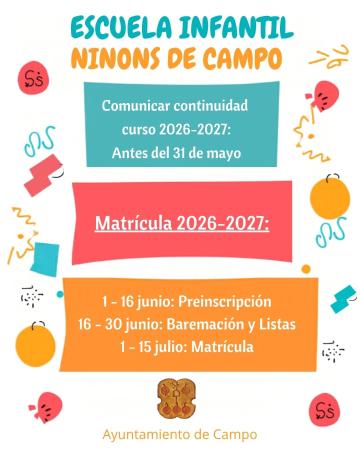 Imagen La Escuela Infantil Ninons de Campo abre el plazo para el curso 2026-2027
