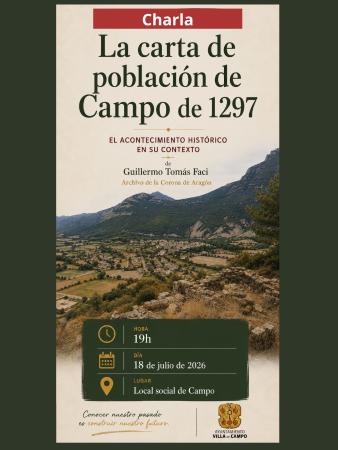 Imagen Charla "La carta de población de Campo de 1297"